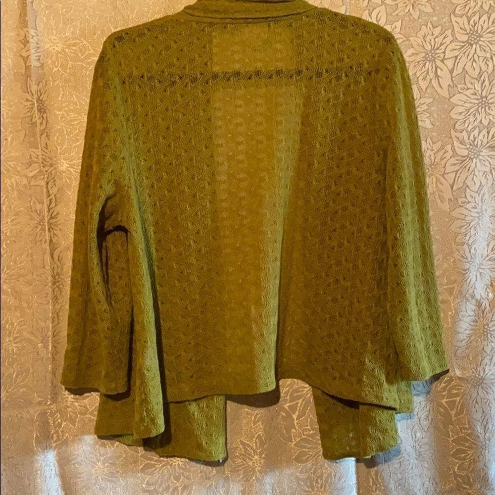 Ruby Rd. open front moss green cardi - Picture 7 of 7